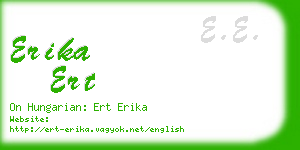 erika ert business card